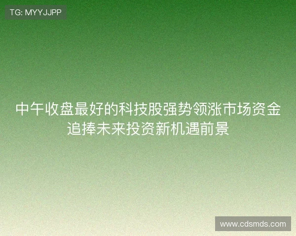 中午收盘最好的科技股强势领涨市场资金追捧未来投资新机遇前景